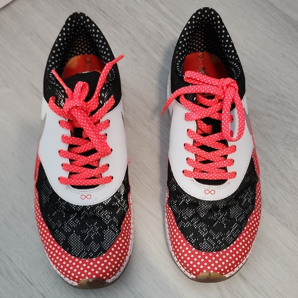 Nike Shoes - Nike Women's Red and Black Polka Dot Sneakers